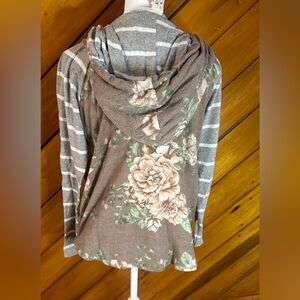 Floral hooded sweater